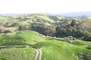 Driving down to the cave