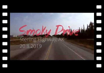 Smoky drive on the Sterling Highway in Alaska  (2019 08 20)